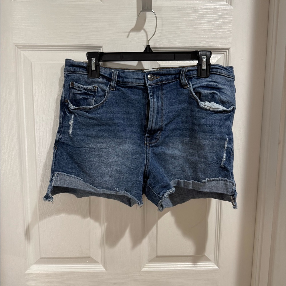 Kensie Women's Dark Blue Denim Jean Shorts